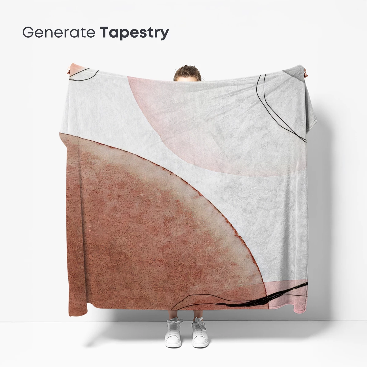 Abstract Watercolor Elegance: Blush Tones and Flowing Lines - Image 5