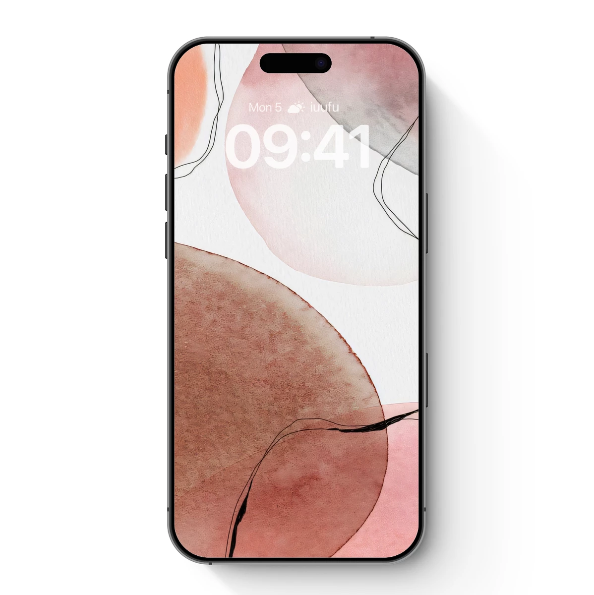 Abstract Watercolor Elegance: Blush Tones and Flowing Lines