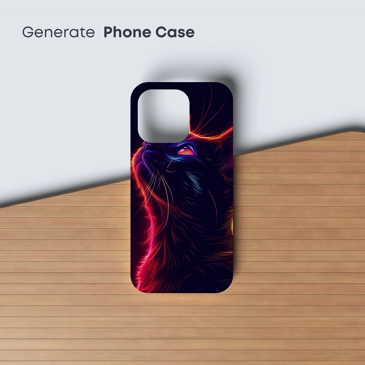 Neon Feline Aura: Electric Glow Cat Art - Image 3