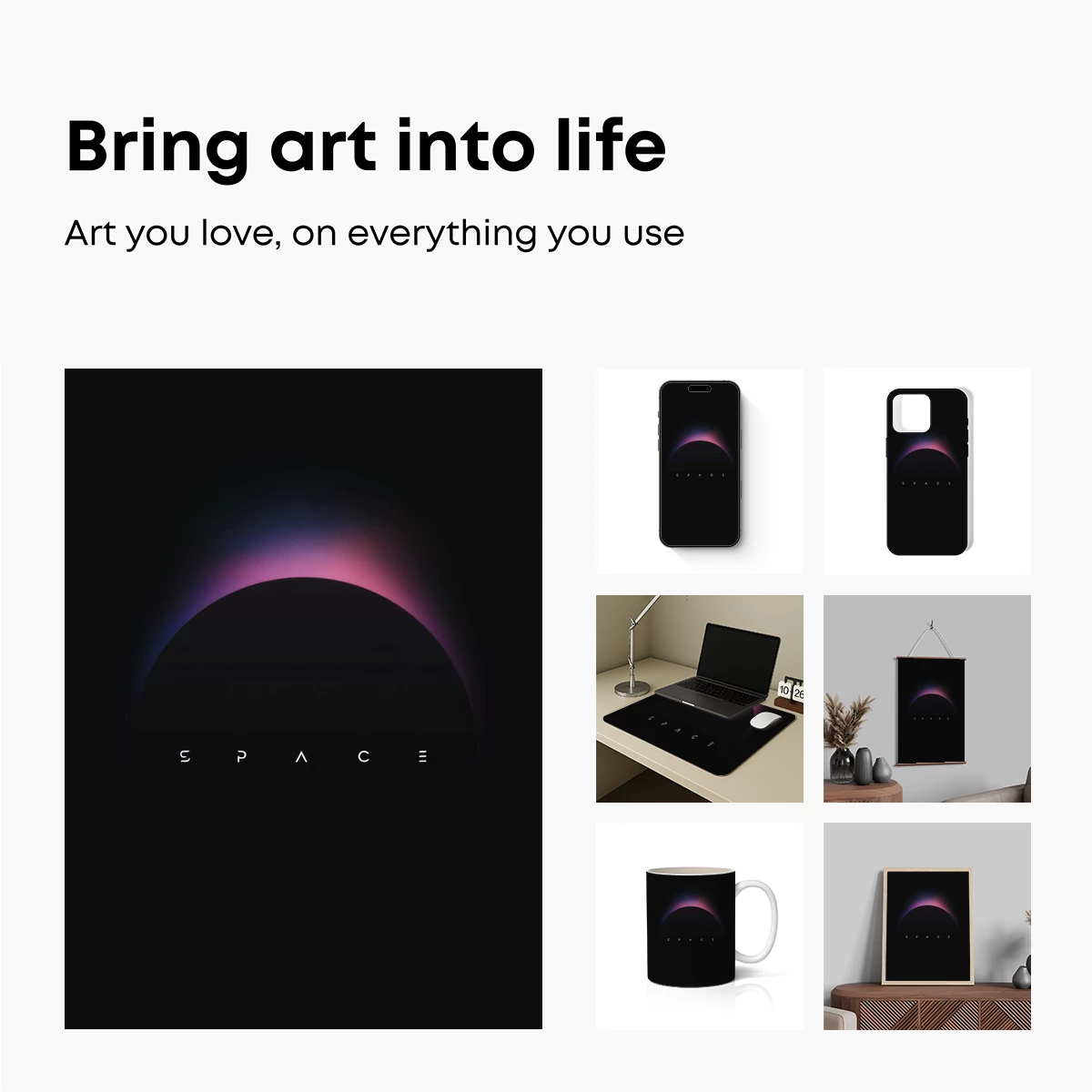 Eclipse Horizon: Cosmic Dawn in Abstract Shadows - Image 2