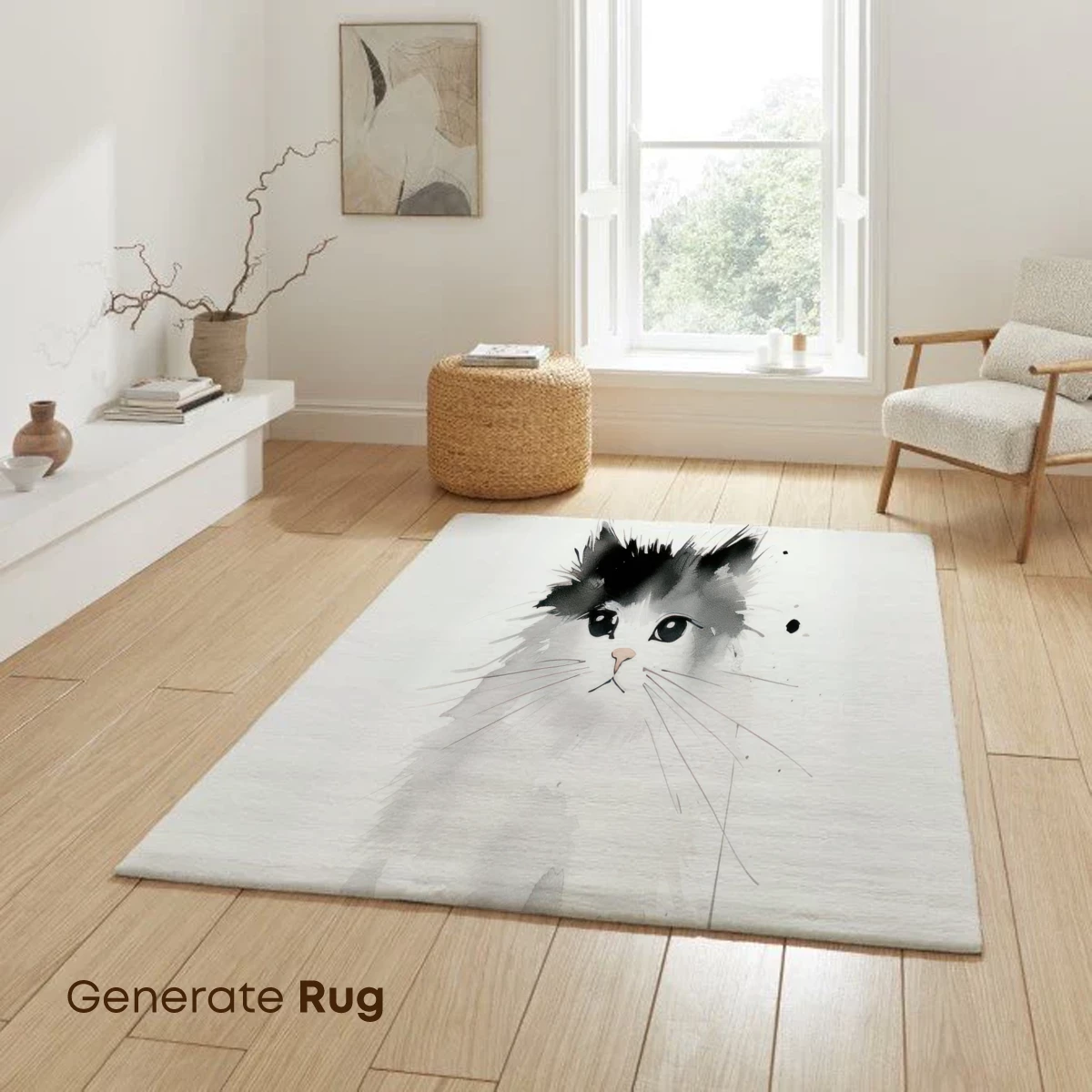 Ink-Splashed Kitten: Whimsical Watercolor Charm - Image 6