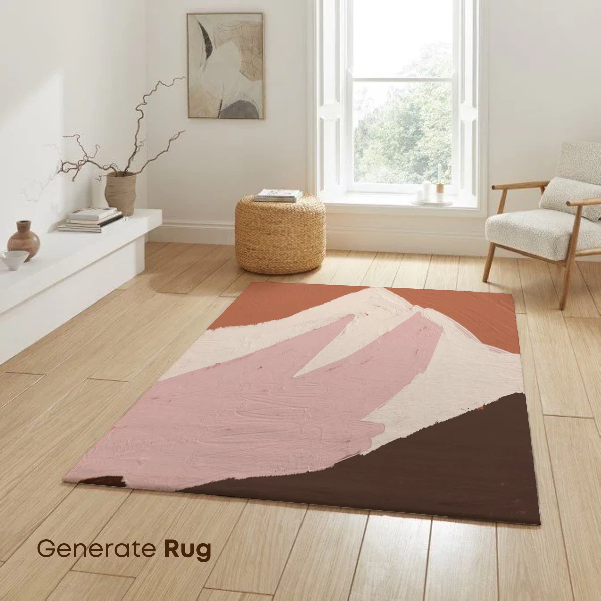 Desert Moonrise: Abstract Terracotta Landscape - Image 6