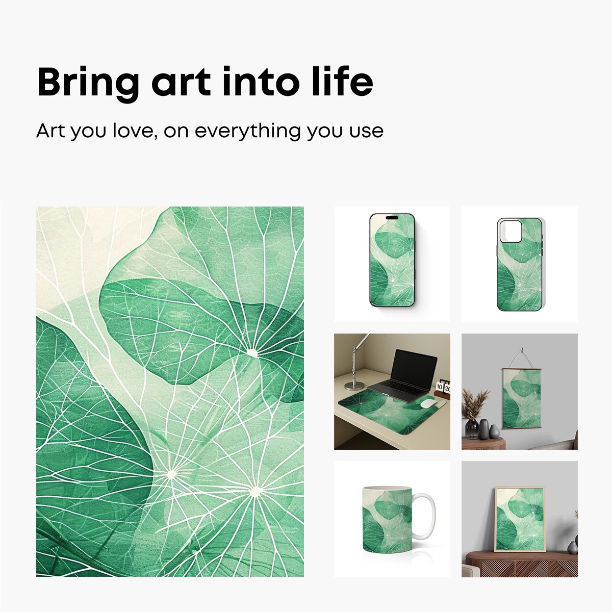 Ethereal Lotus Leaves: A Symphony in Green