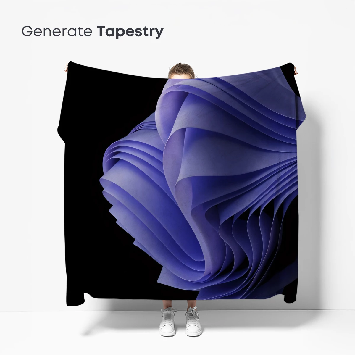 Ethereal Blue Whispers: Abstract Sculptural Waves - Image 5