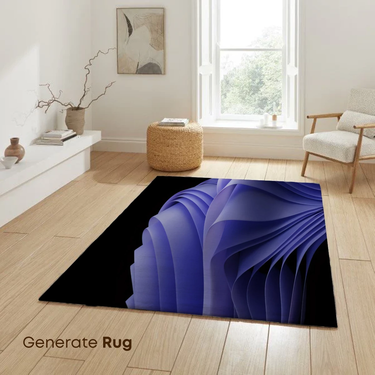 Ethereal Blue Whispers: Abstract Sculptural Waves - Image 6