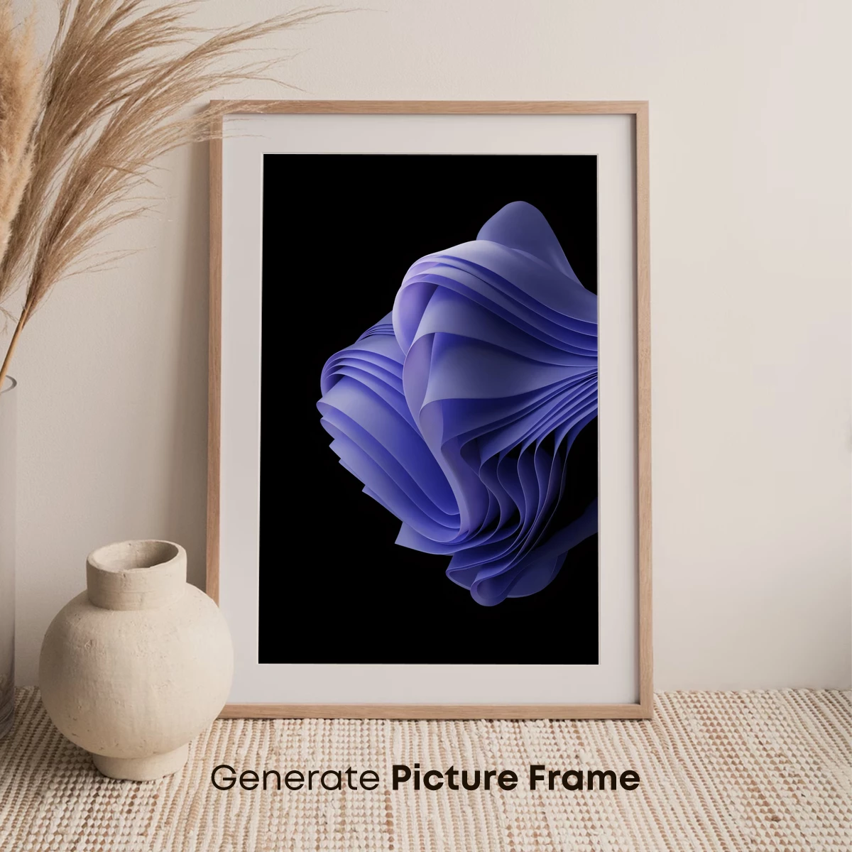 Ethereal Blue Whispers: Abstract Sculptural Waves - Image 7