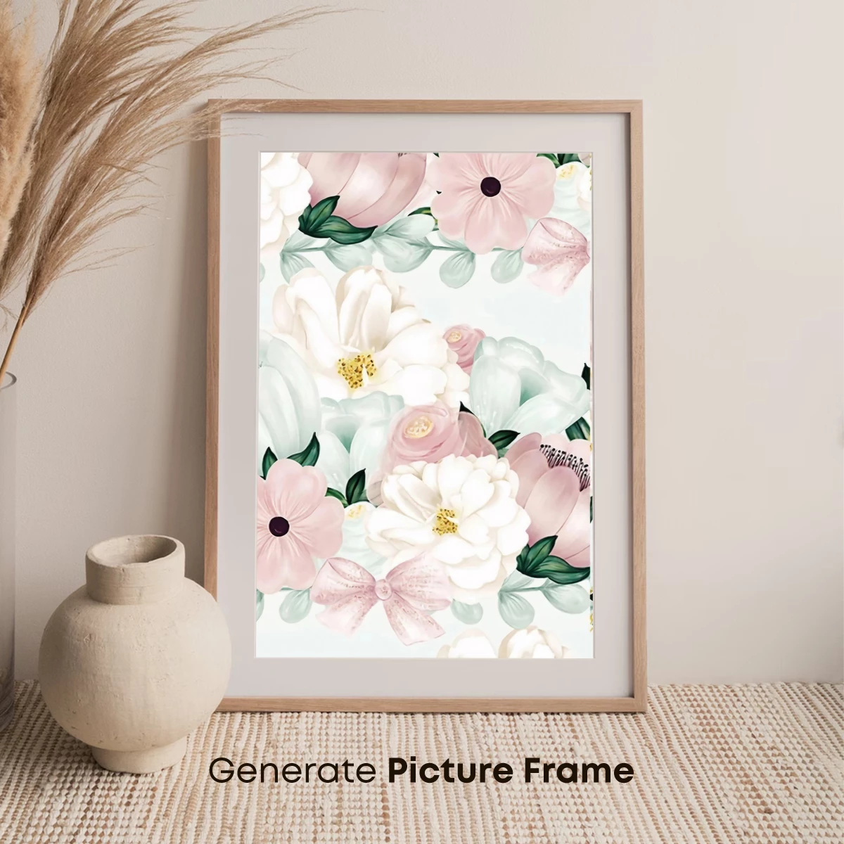 Elegant Floral Symphony in Pastel Hues - Image 7