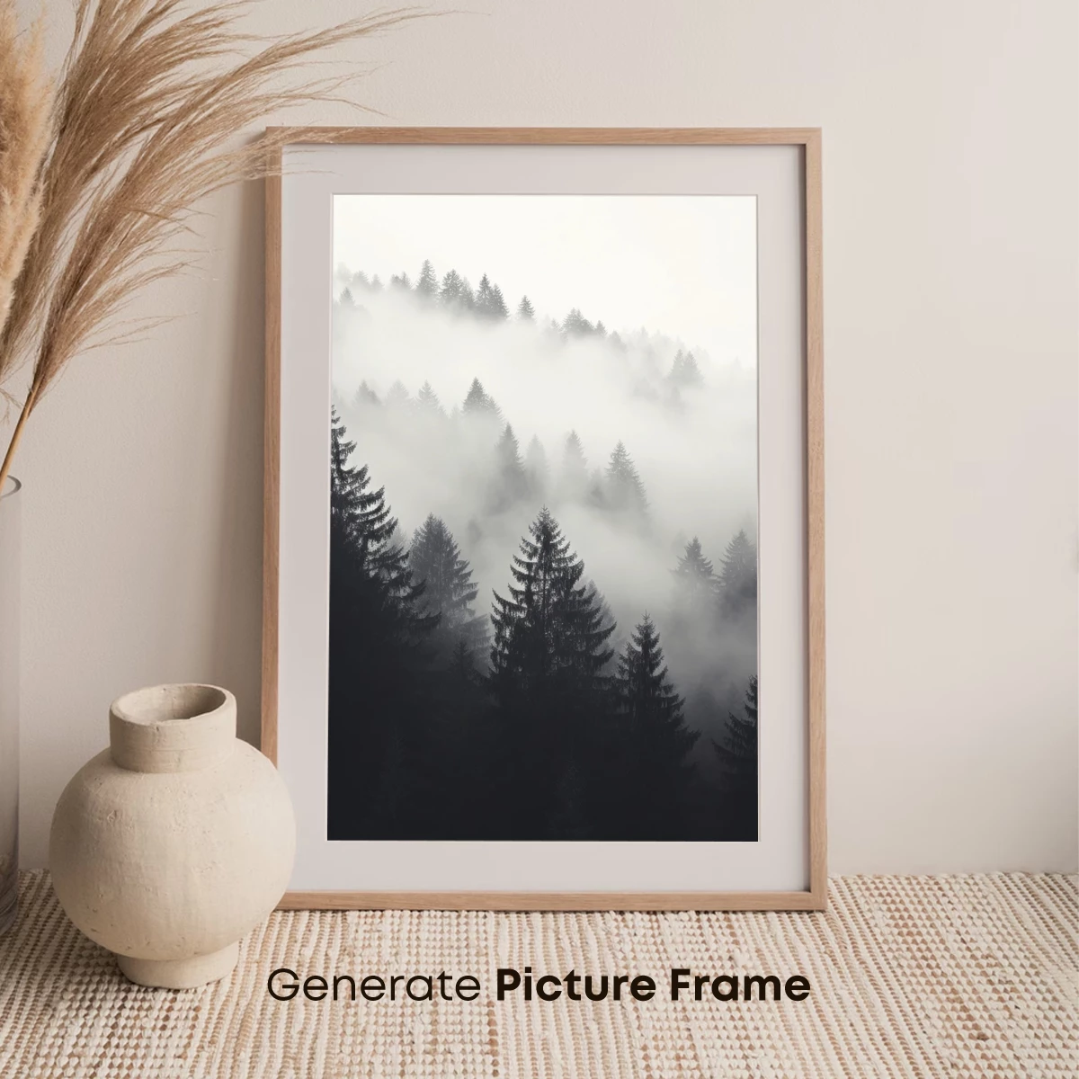 Misty Pine Forest: Veiled Elegance in Fog - Image 7