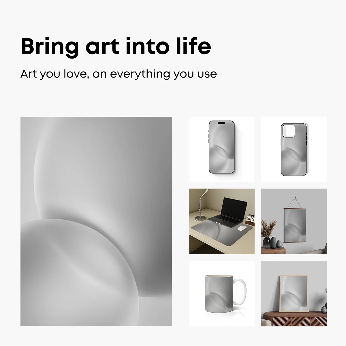 Ethereal White Spheres: A Study in Soft Shadows - Image 2