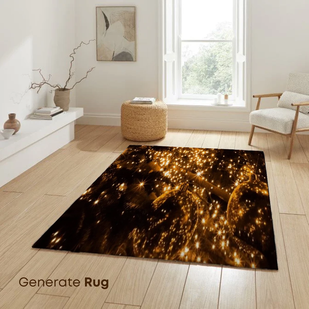 Golden Twilight Ornaments: Festive Sparkle in Night's Embrace - Image 6