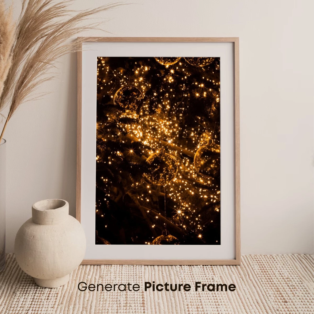 Golden Twilight Ornaments: Festive Sparkle in Night's Embrace - Image 7