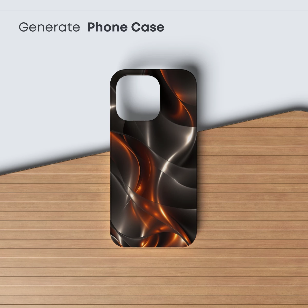 Ethereal Silk Waves: Copper and Silver Fusion - Image 3