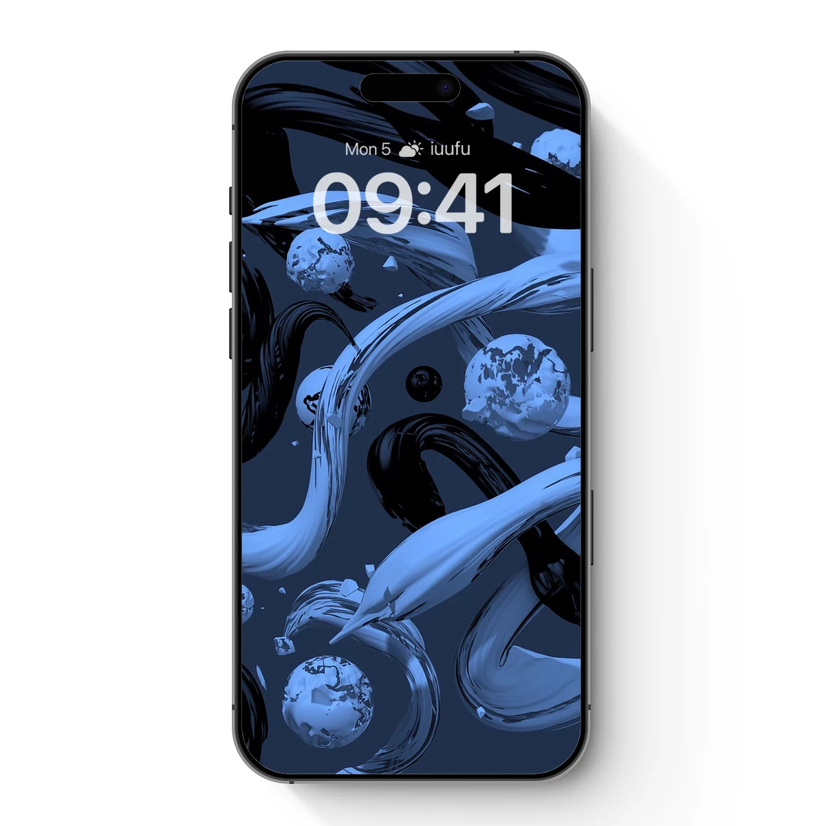 Ethereal Ink Swirls: Cosmic Dance of Black and Blue