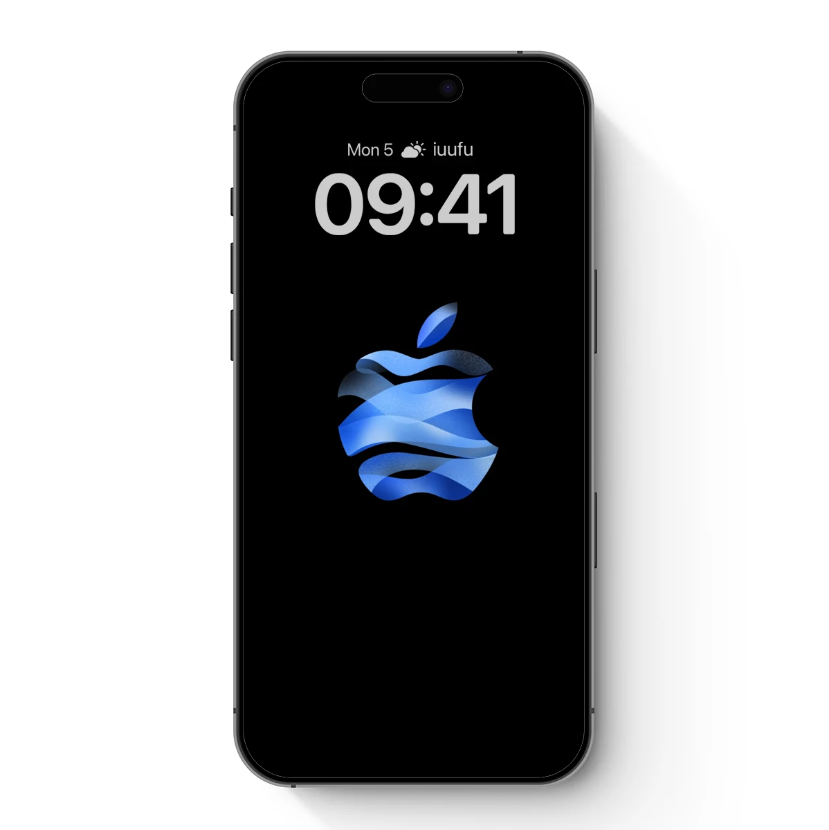 Blue Ribbon Apple: Digital Art Elegance