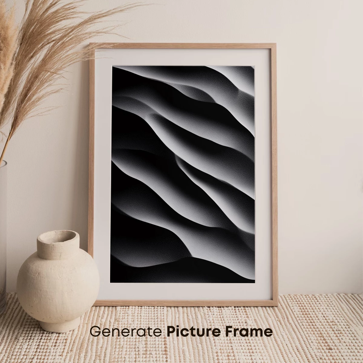 Ethereal Wave Symphony: Monochrome Flow - Image 7