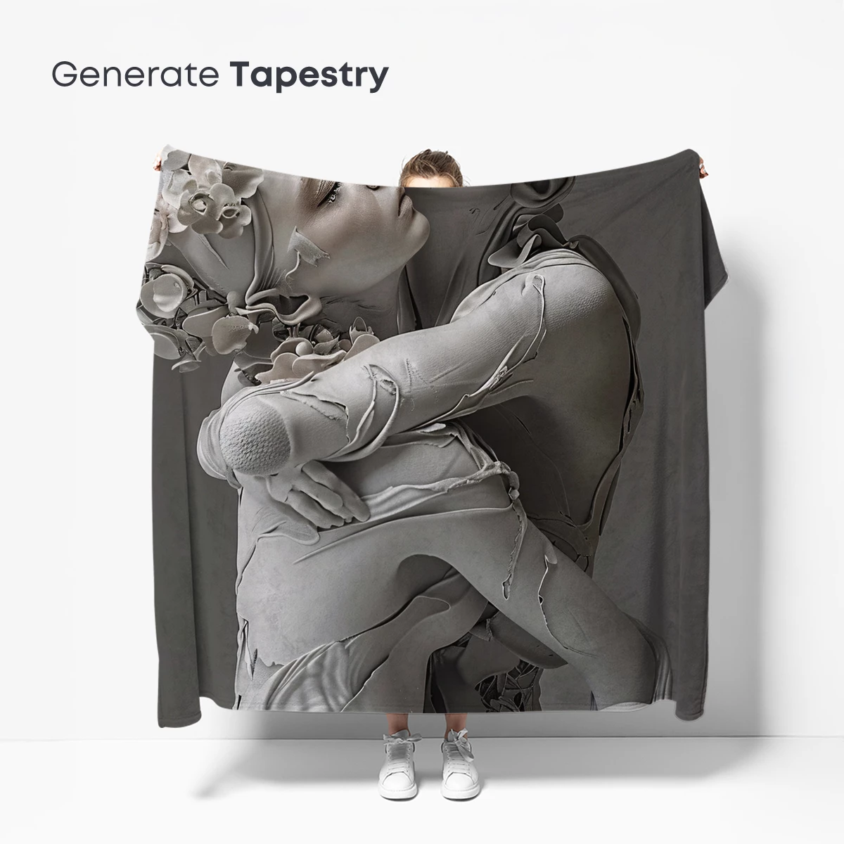 Eternal Embrace: Sculpted Romance in Monochrome - Image 5