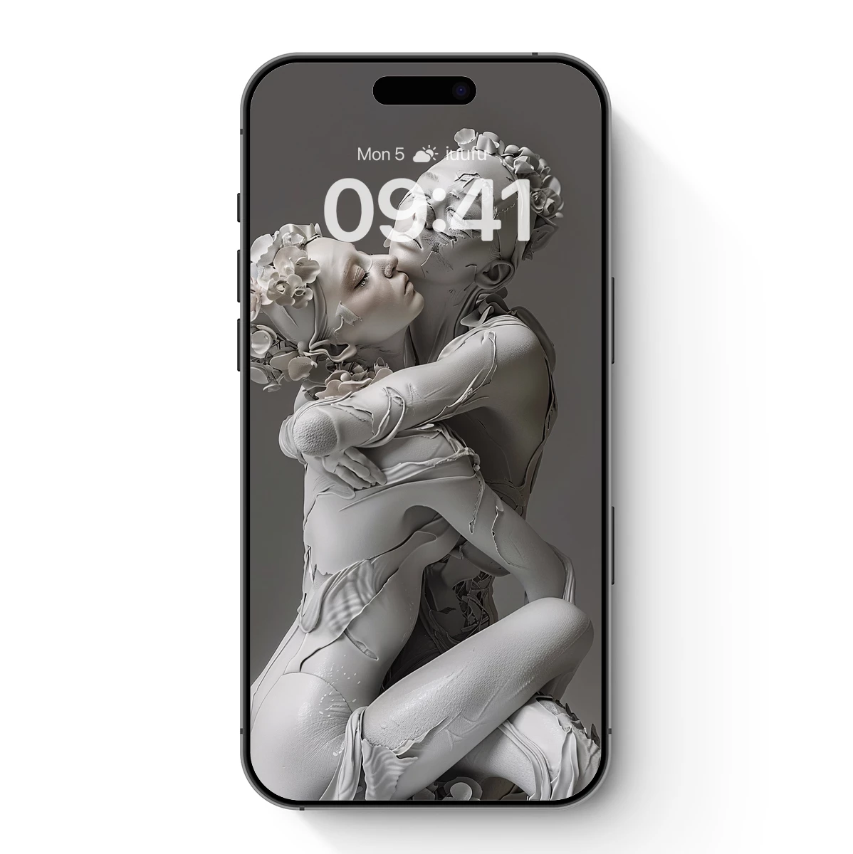 Eternal Embrace: Sculpted Romance in Monochrome