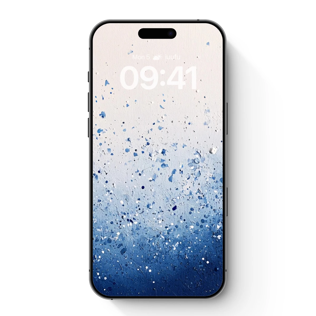 Blue Gradient Splatter: Abstract Artistry in Motion