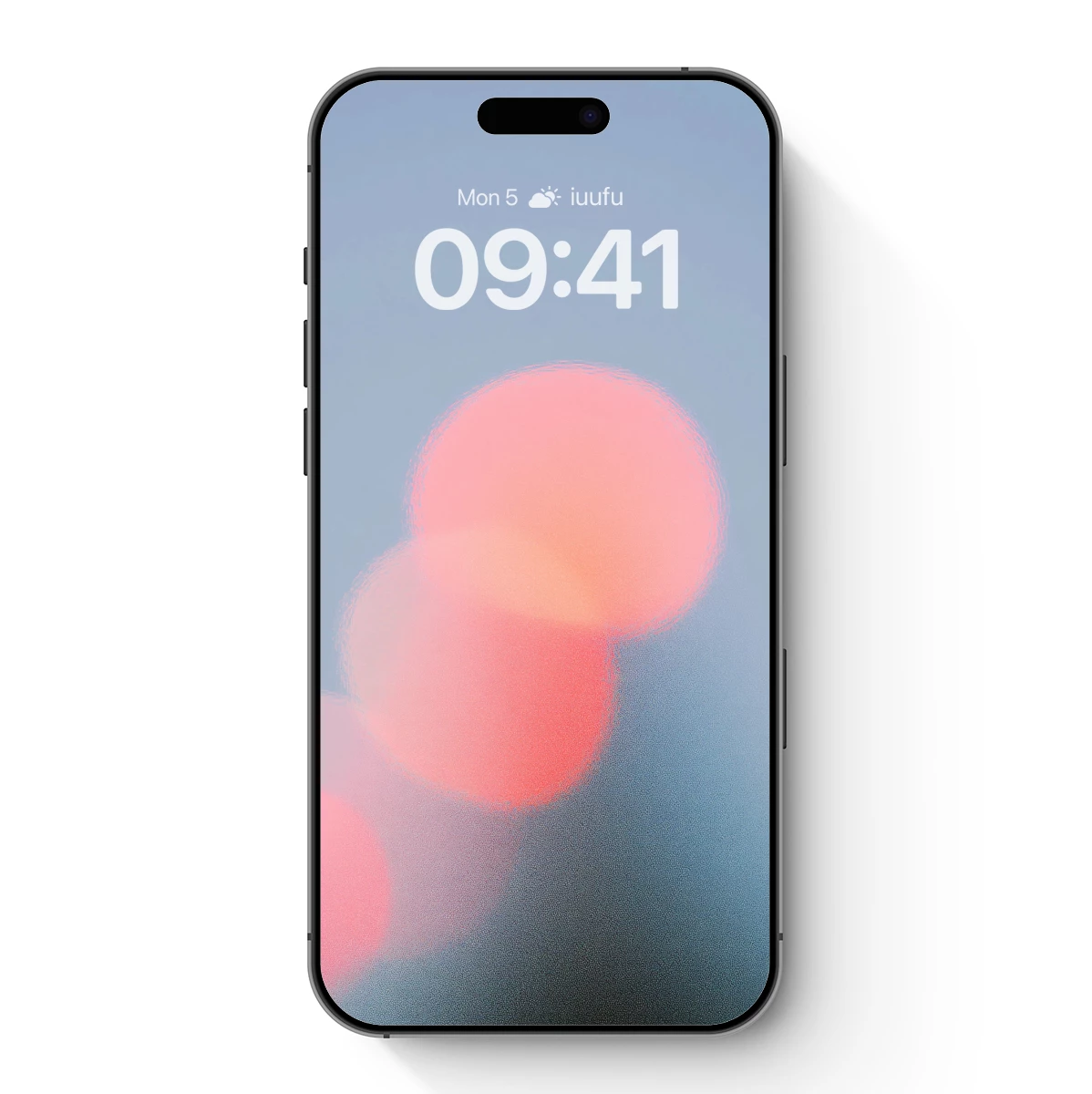 Blurred Pink Orbs in Serene Blue