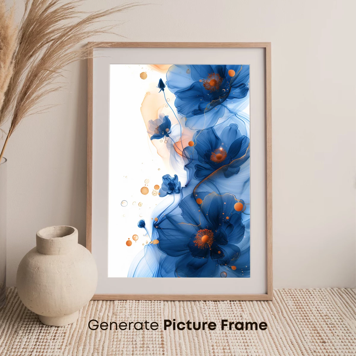 Ethereal Blue Blossoms: A Watercolor Symphony - Image 7