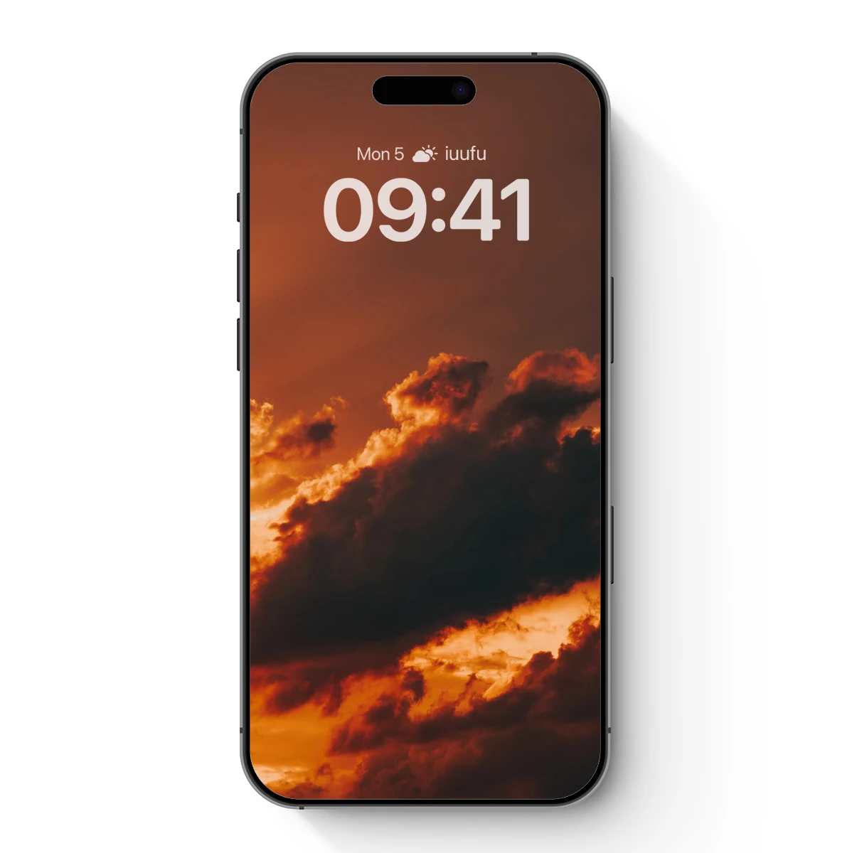 Fiery Sunset Symphony: Clouds Ablaze