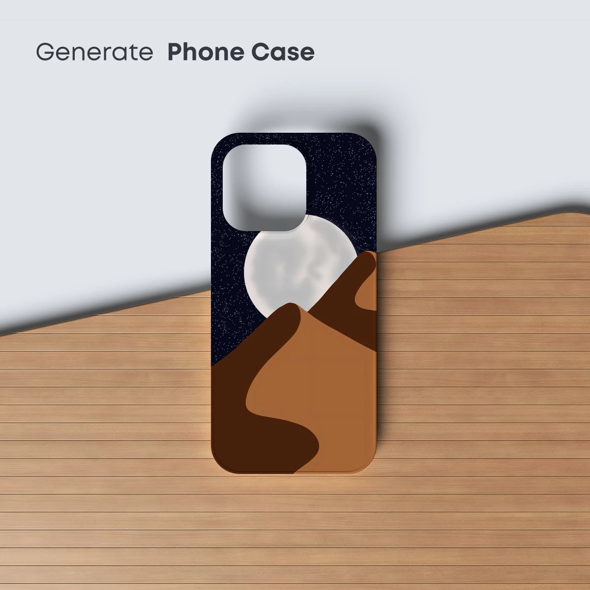 Desert Moonrise: Minimalist Night Landscape - Image 3