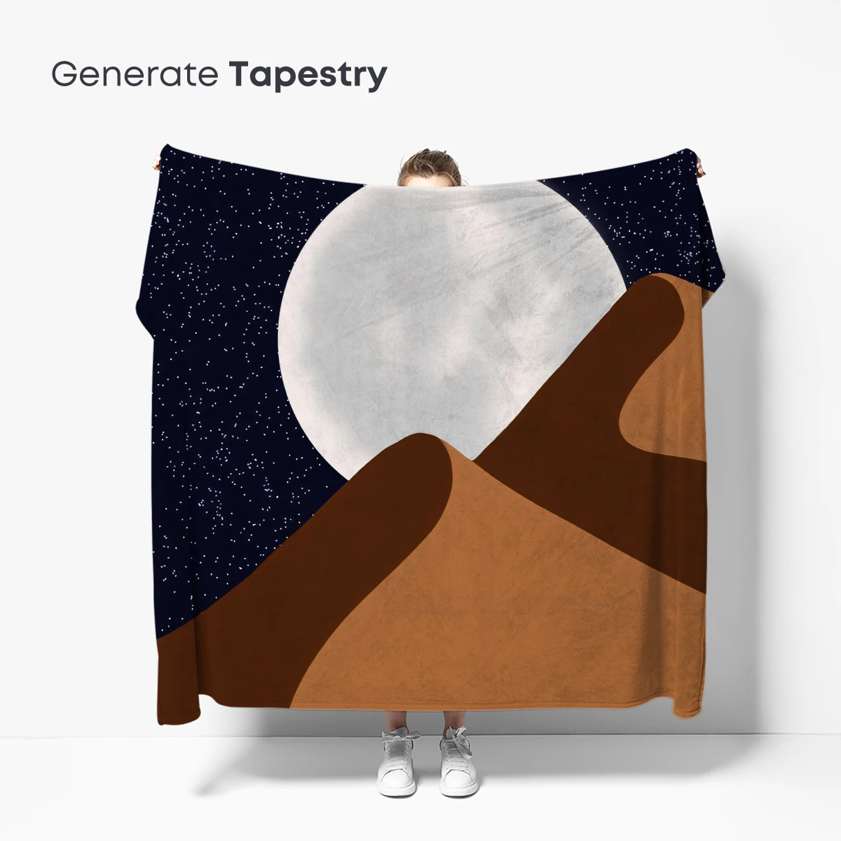 Desert Moonrise: Minimalist Night Landscape - Image 5