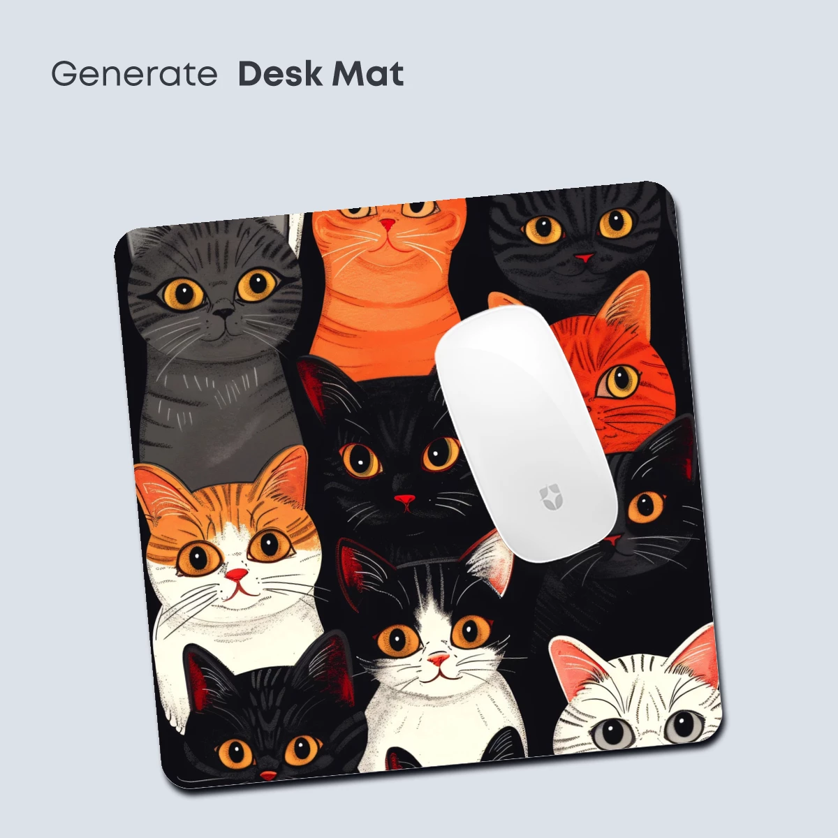 Feline Symphony: A Kaleidoscope of Cat Faces - Image 4