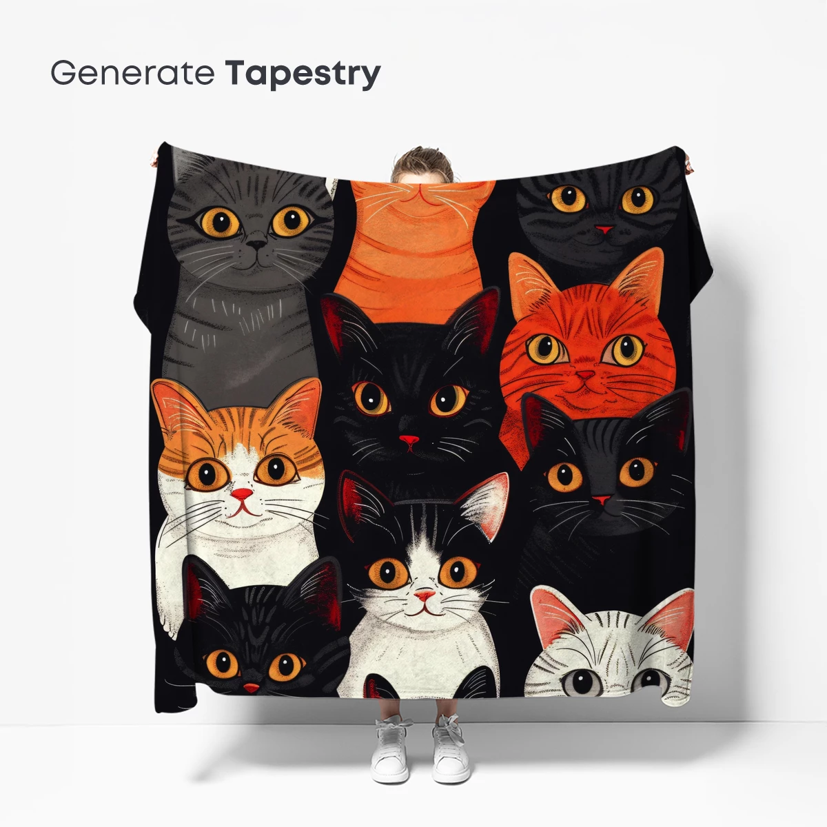 Feline Symphony: A Kaleidoscope of Cat Faces - Image 5