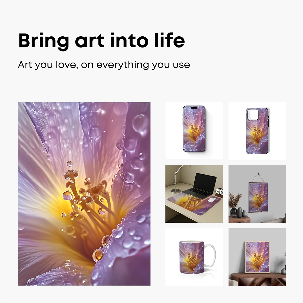 Dew-Kissed Petals: A Floral Symphony in Purple Hues - Image 2