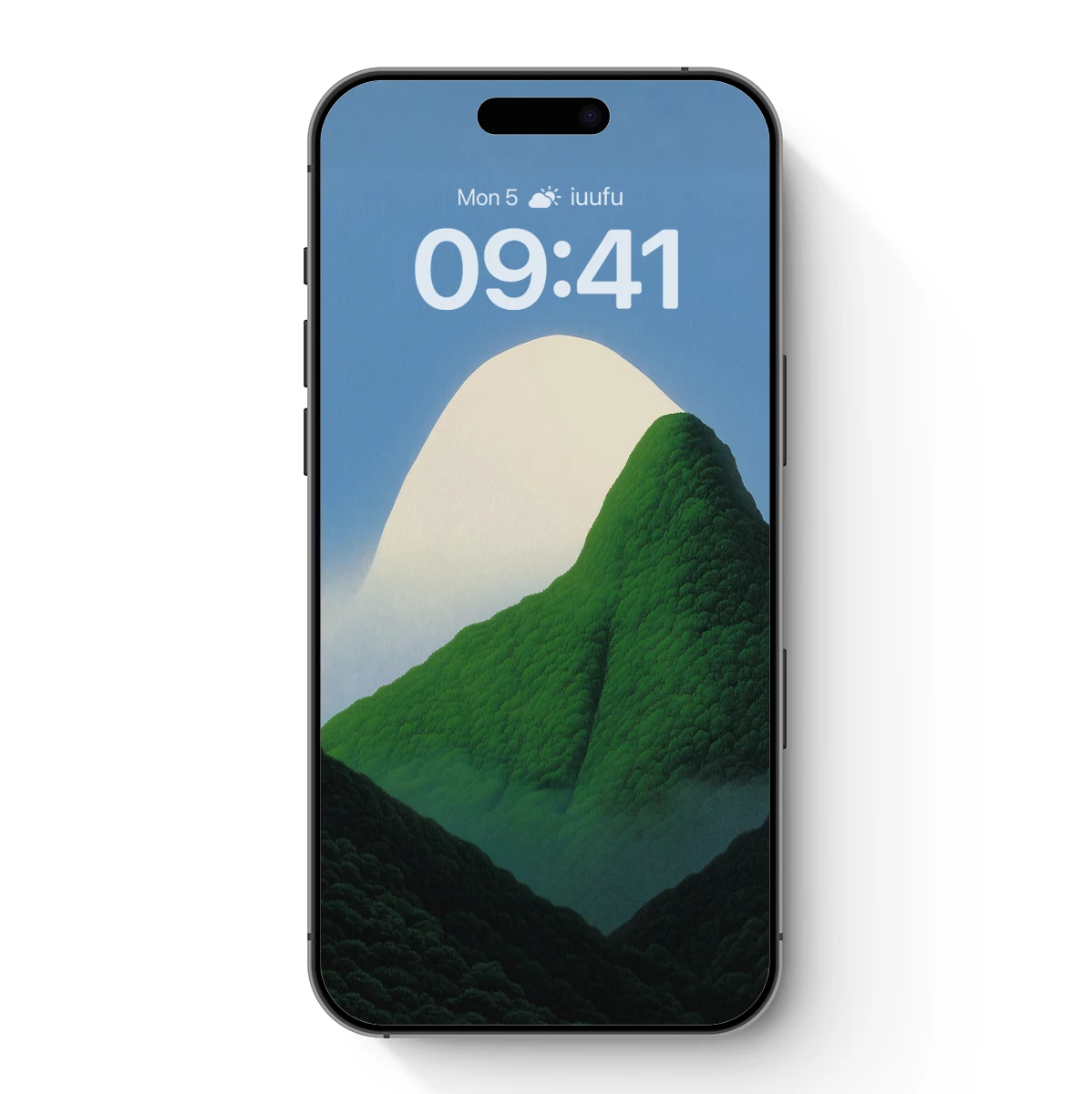 Eternal Green Peaks: A Modern Hokusai Tribute