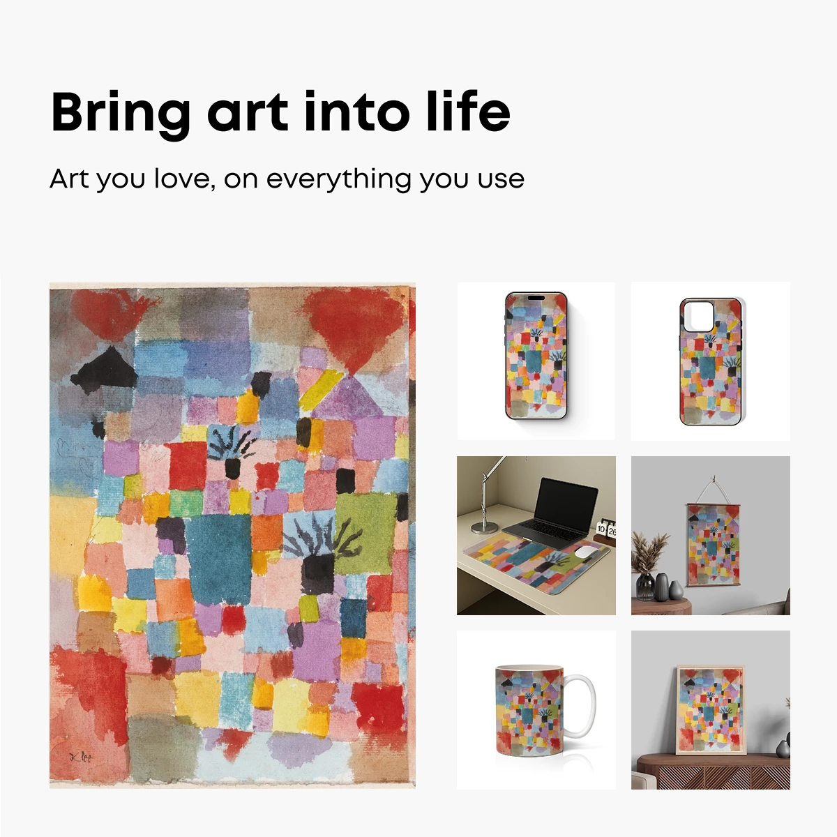 Klee's Colorful Village Mosaic - Image 2