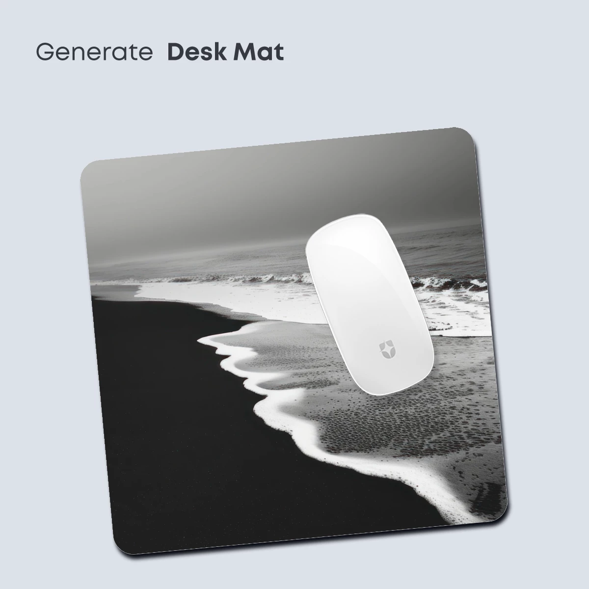 Eternal Black Sands: Monochrome Coastal Serenity - Image 4