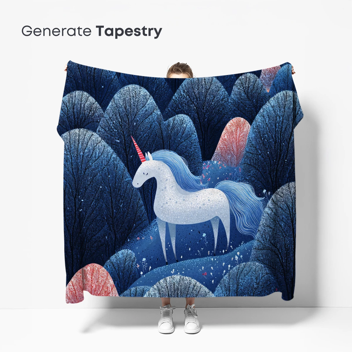 Enchanted Unicorn in Midnight Forest - Image 5