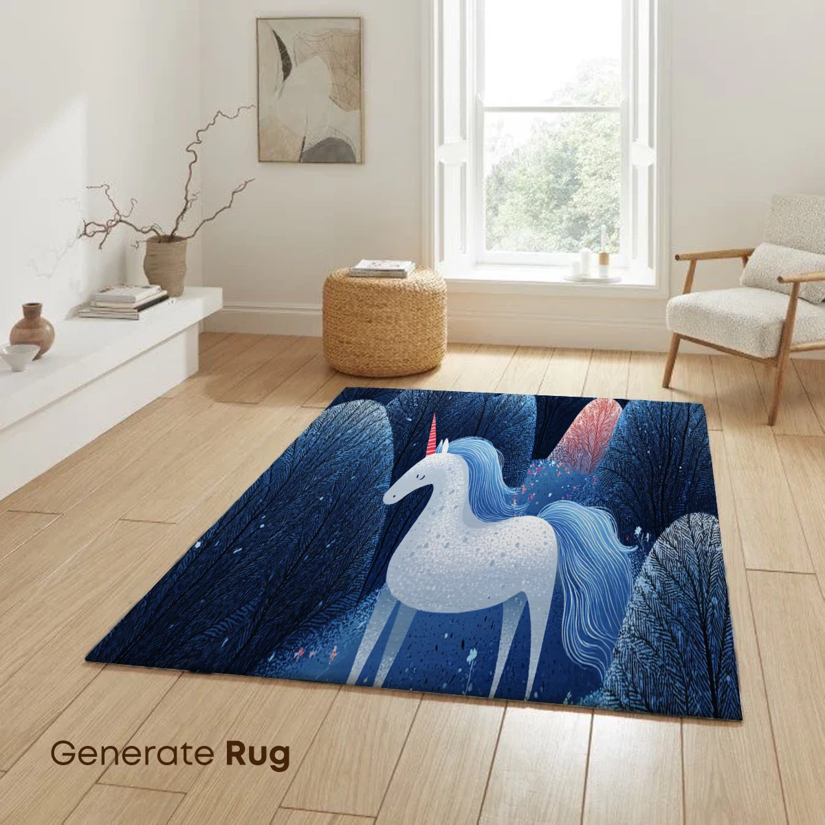 Enchanted Unicorn in Midnight Forest - Image 6