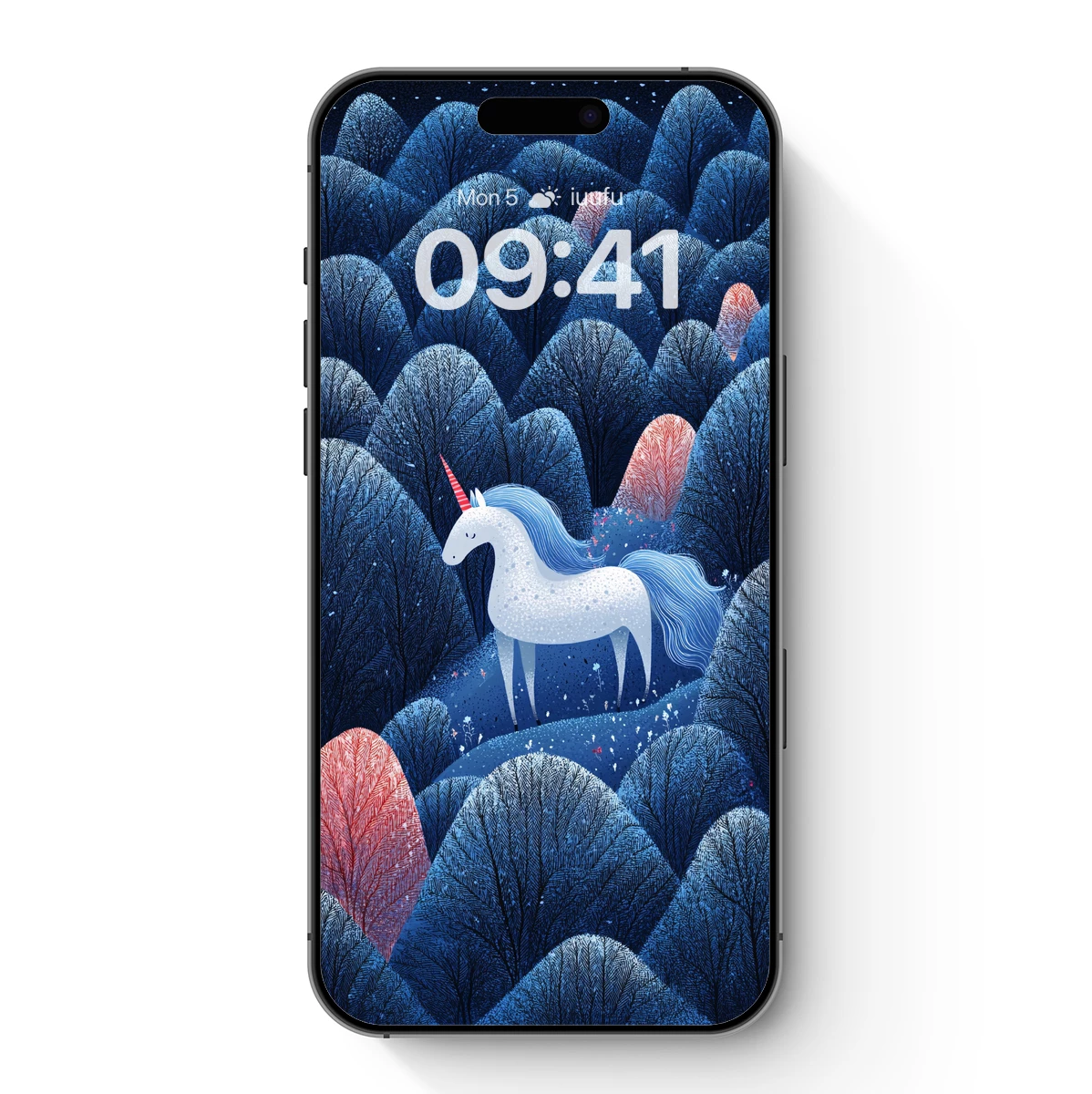 Enchanted Unicorn in Midnight Forest