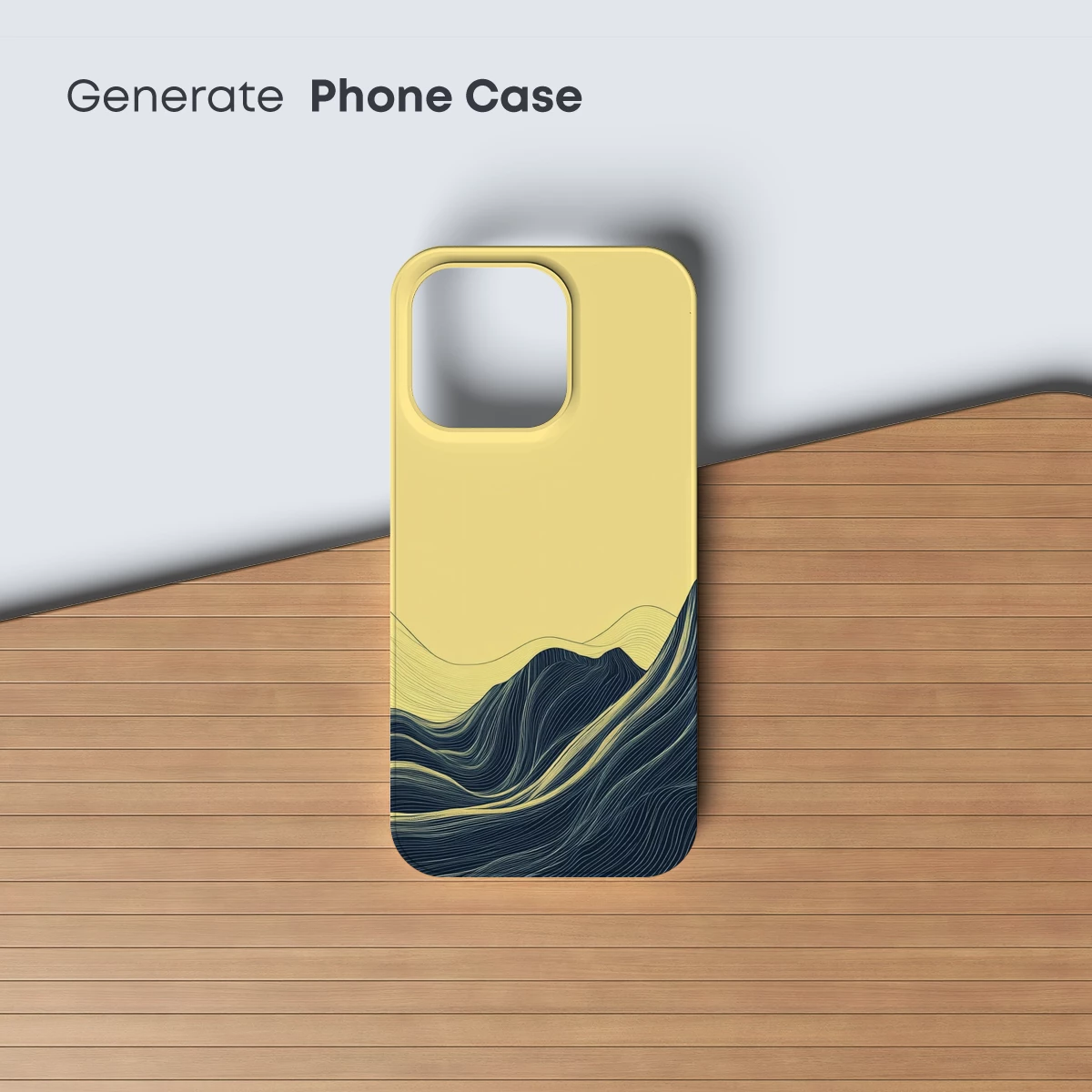 Line Art Mountain Odyssey: Yellow Horizon - Image 3