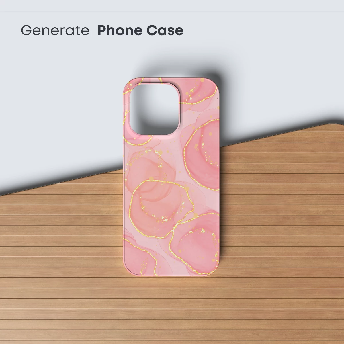 Golden Halo Pink Circles: Ethereal Abstract Art - Image 3