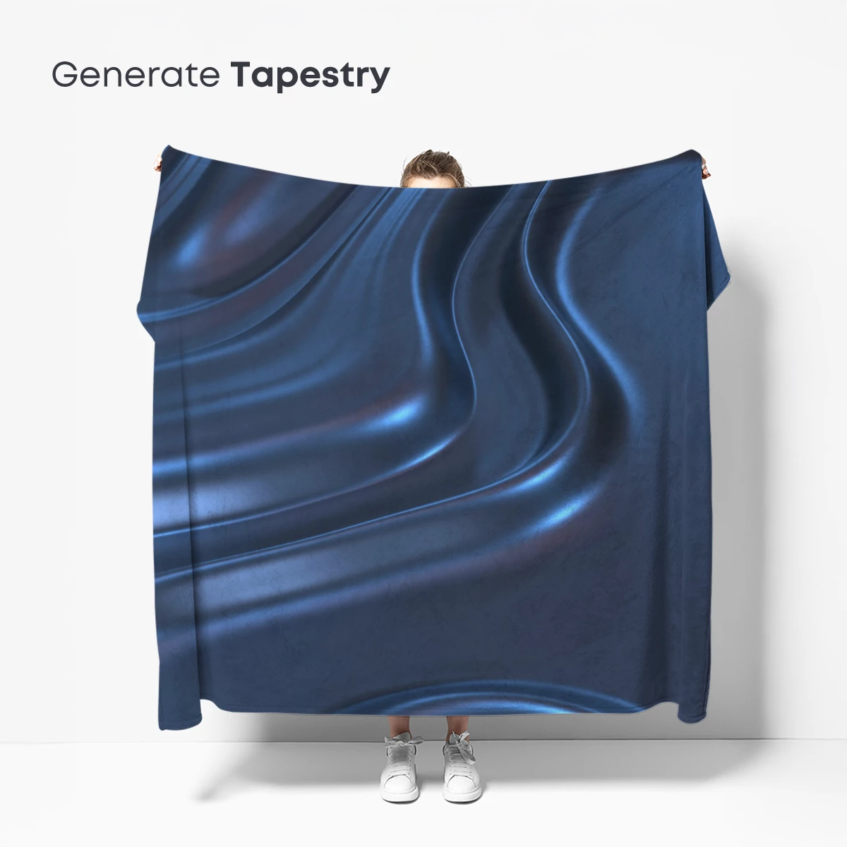 Fluid Blue Elegance: Abstract Sculptural Waves - Image 5