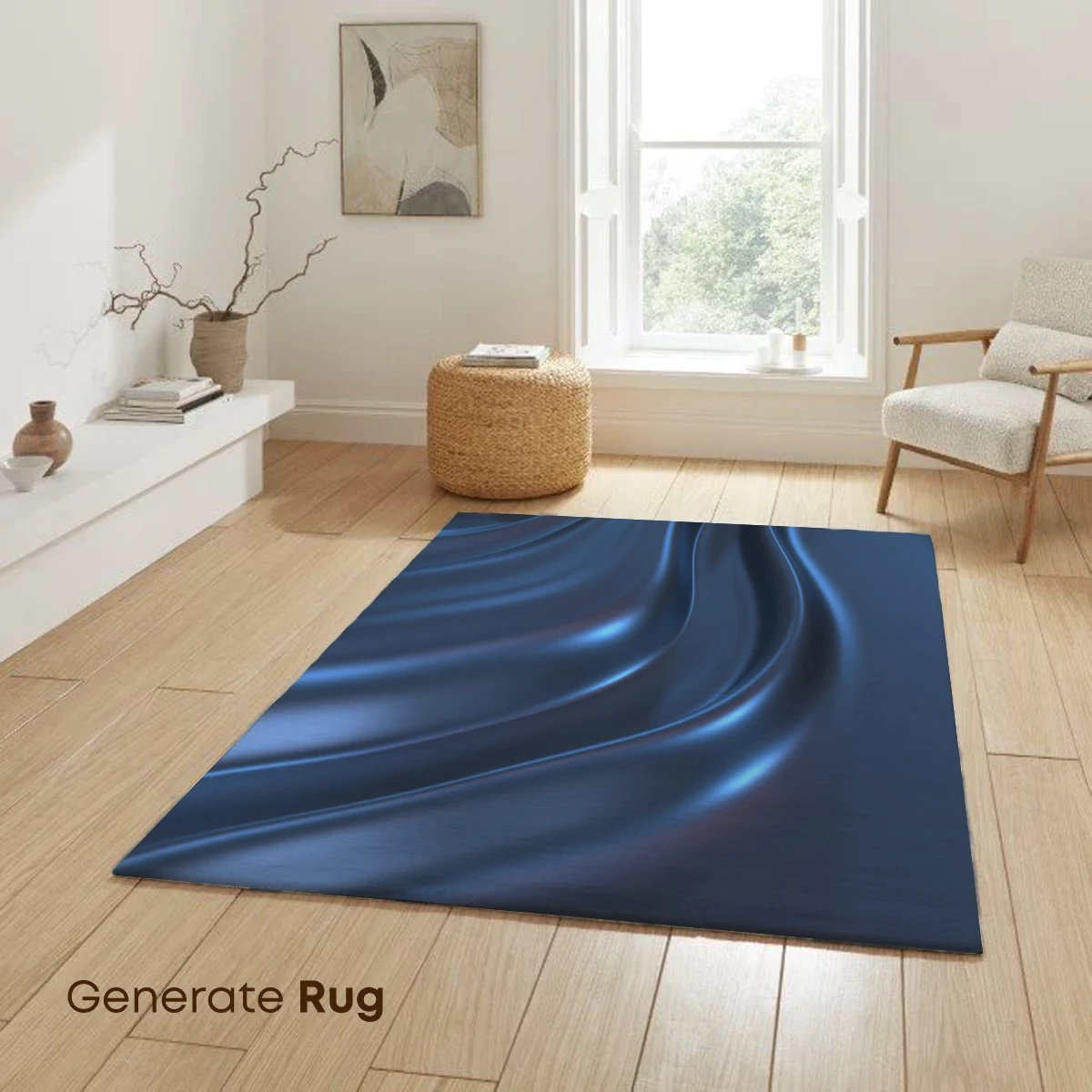 Fluid Blue Elegance: Abstract Sculptural Waves - Image 6
