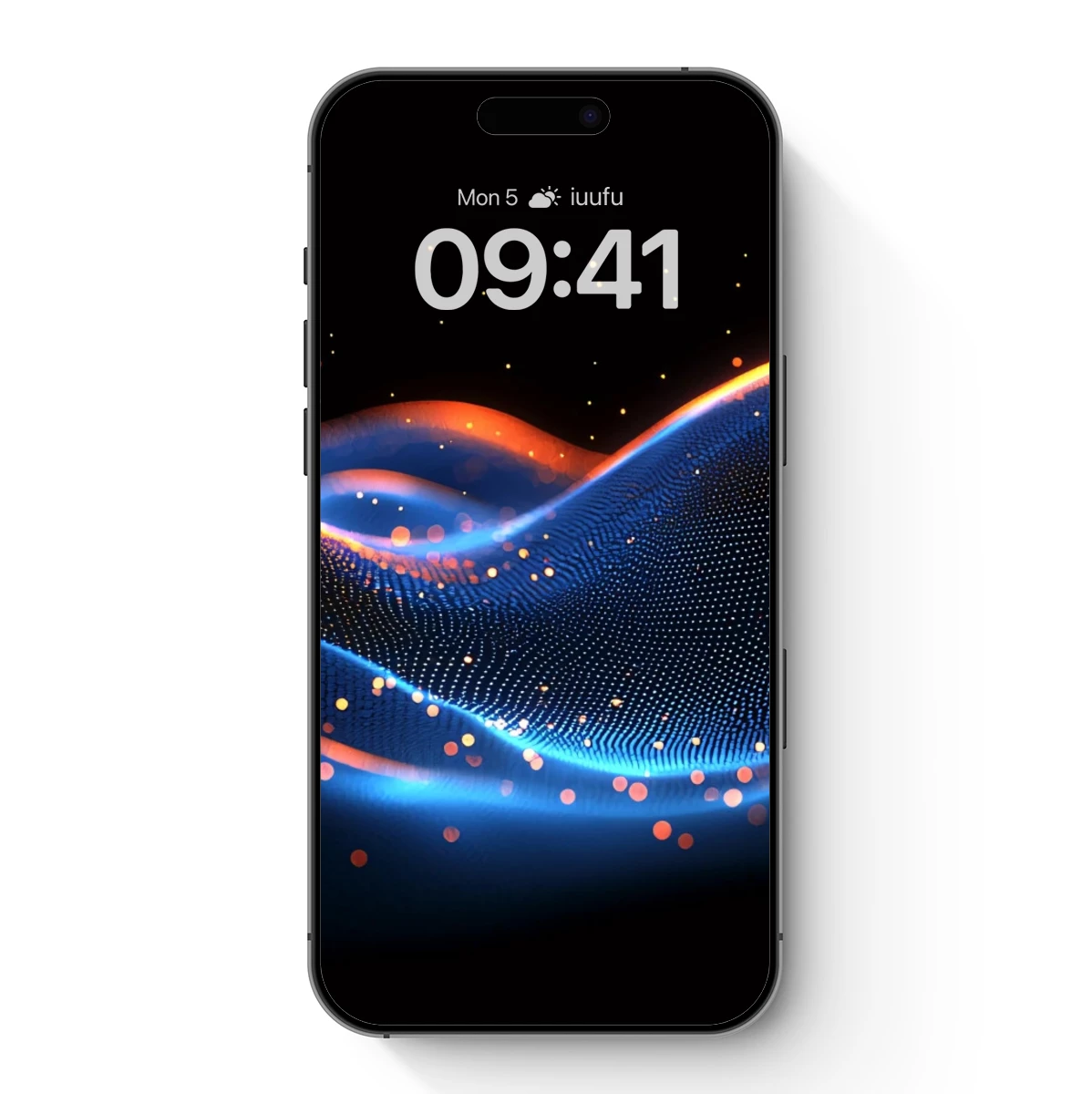 Digital Wave Symphony: Glowing Particles in Motion