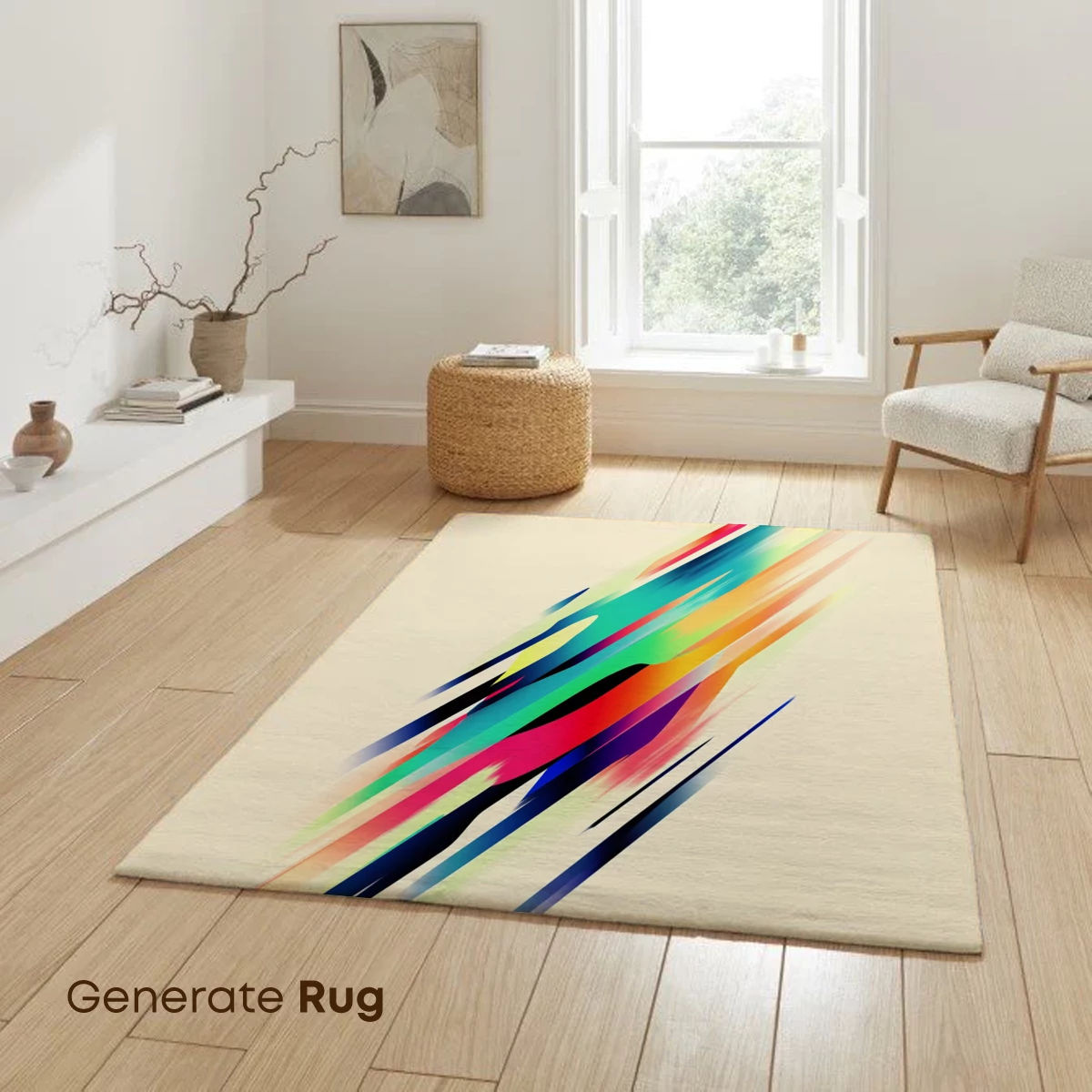 Dynamic Diagonal Brushstrokes: A Symphony of Color - Image 6