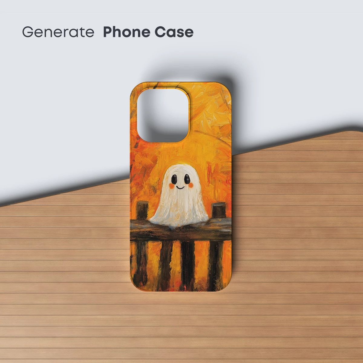 Autumn Ghost: Whimsical Halloween Spirit in a Fall Forest - Image 3