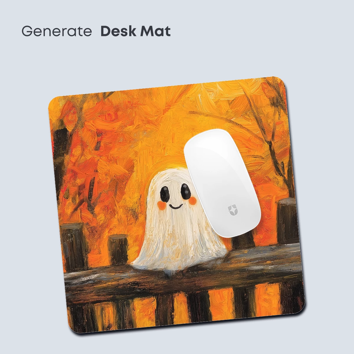 Autumn Ghost: Whimsical Halloween Spirit in a Fall Forest - Image 4