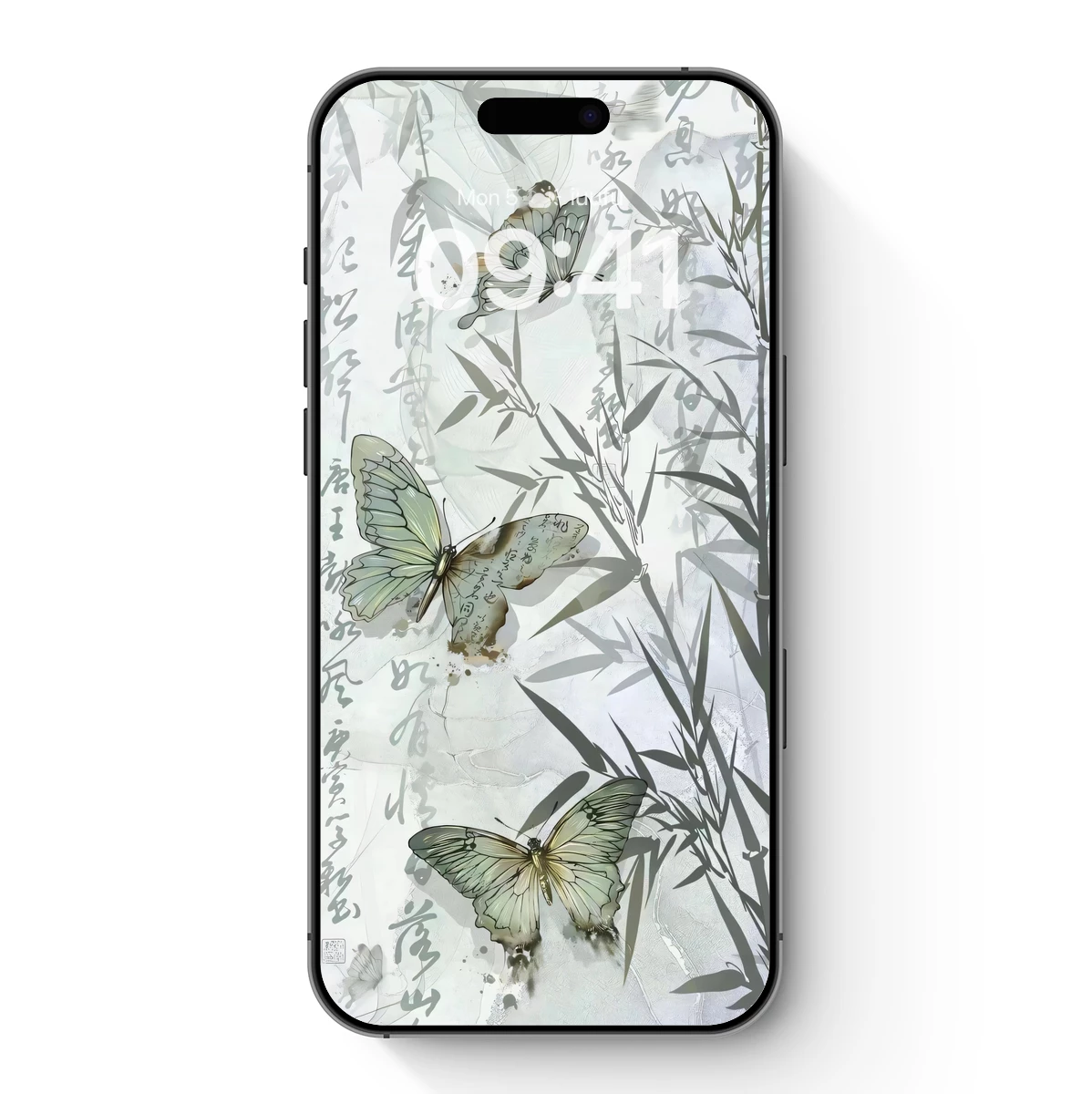 Elegant Bamboo Butterflies: A Watercolor Symphony