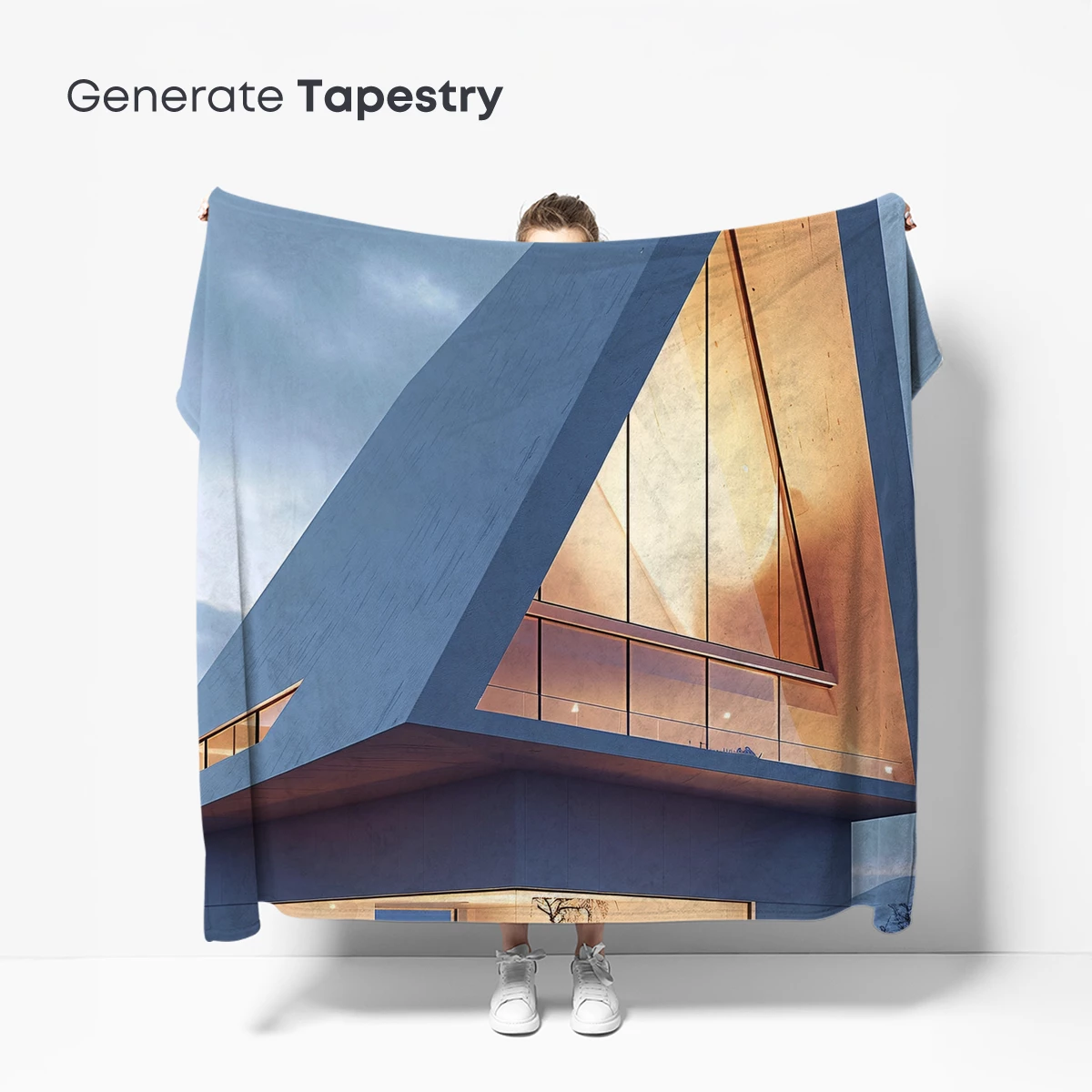 Geometric Luminary: Futuristic Triangle House - Image 5