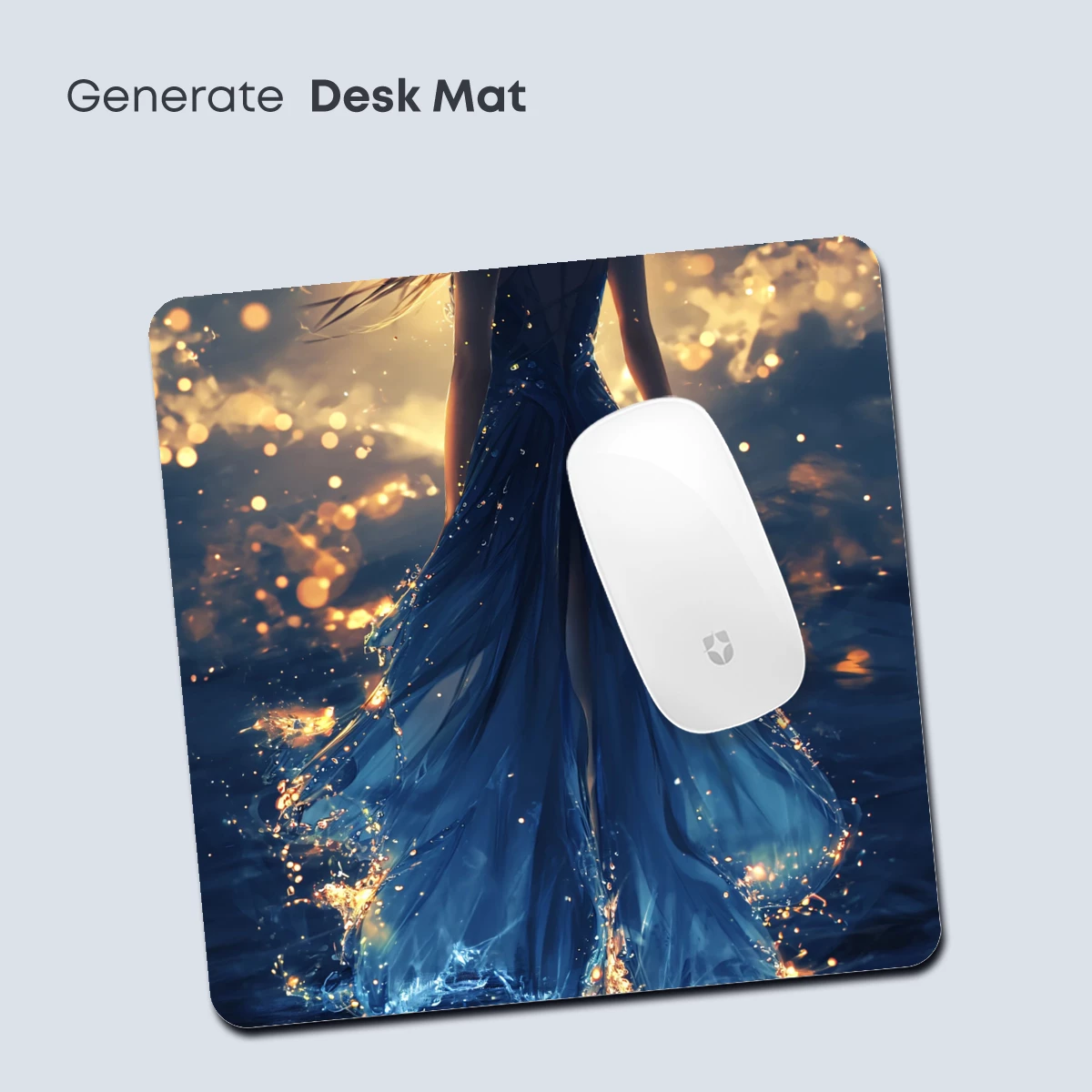 Ethereal Water Muse: Glowing Gown in Twilight - Image 4