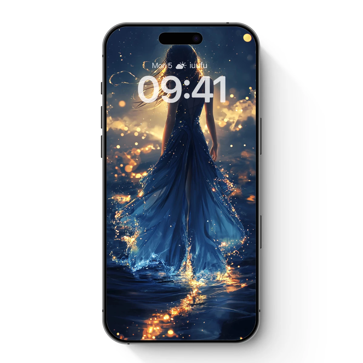 Ethereal Water Muse: Glowing Gown in Twilight