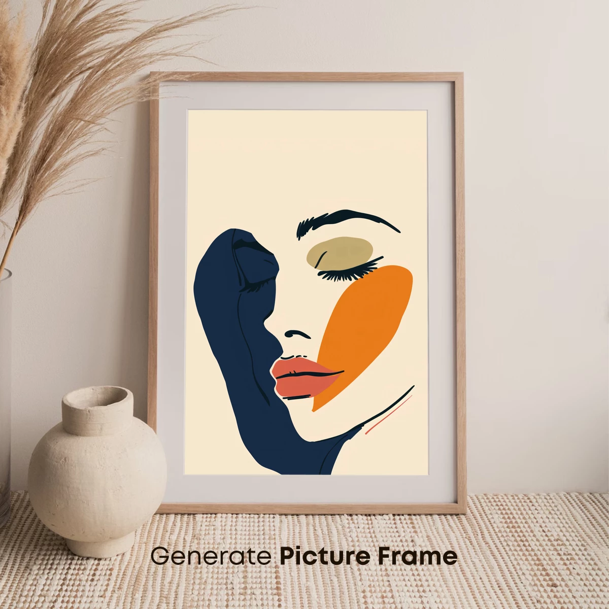 Abstract Face in Harmony: Modern Art Elegance - Image 7