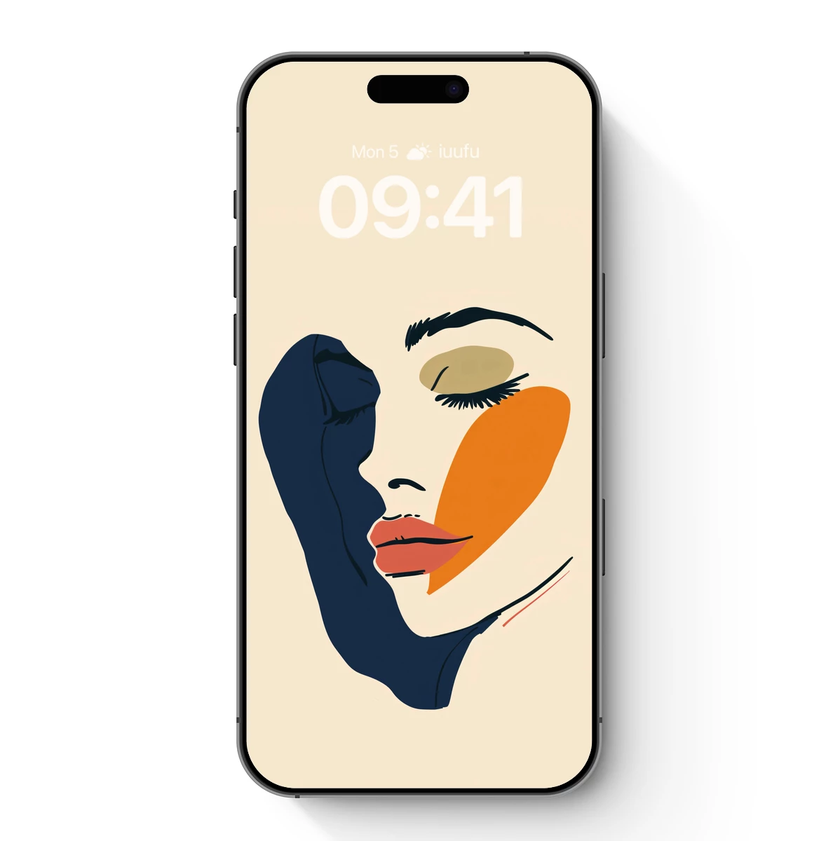 Abstract Face in Harmony: Modern Art Elegance